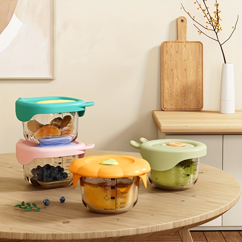 120/180ml 유리 아기 음식 용기, 눈금 표시 및 - Baby Food Jars With Lids 리뷰 및 가격